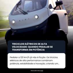 Um triciclo elétrico que atinge 120 km/h pedalando. Estabilidade, alta tecnologia e inovação em um veículo que cria sua própria categoria.Leia Mais em nosso Site/App (Link na BIO)#MobilidadeElétrica #TricicloElétrico #Inovação #Tecnologia