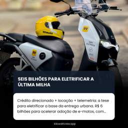 Seis bilhões para eletrificar a última milha. 99 e DiDi lançam crédito e locação de e-motos e e-bikes, começando por São Paulo e Belém. Menor custo por entrega, mais disponibilidade e telemetria a favor de quem está na rua. O desafio é transformar eficiência em renda real.Leia Mais em nosso Site/App (Link na BIO)#MobilidadeElétrica #MotosElétricas #ÚltimaMilha #Logística #Sustentabilidade #TransporteUrbano #Tecnologia #CidadesInteligentes